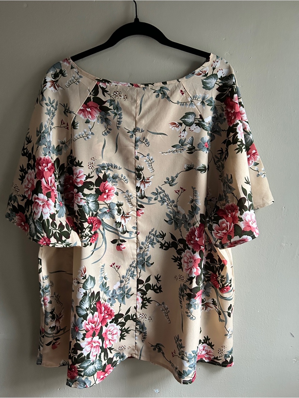 NWT Emery Rose Floral Short Sleeve Blouse 5X Multicolor Boho Peasant - Picture 6 of 9